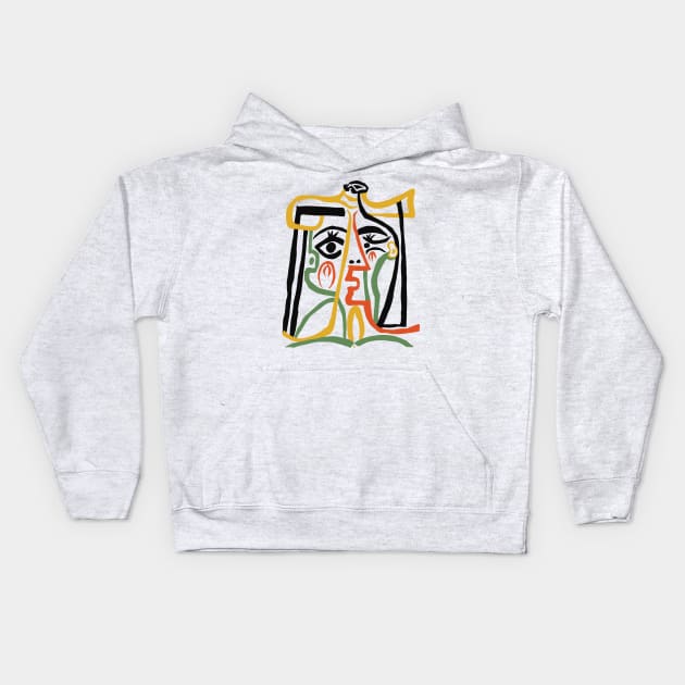 Picasso - Woman's head #2 Kids Hoodie by shamila